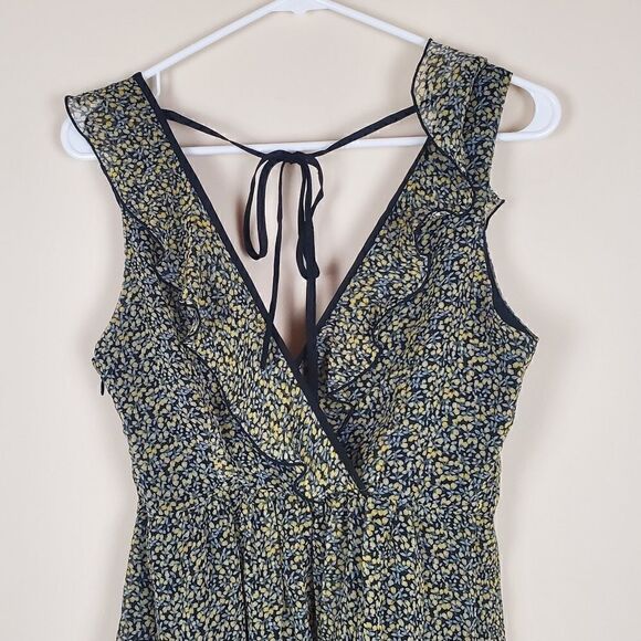 Johnny Martin Yellow Rose Print Dress Size 7 - Picture 7 of 8